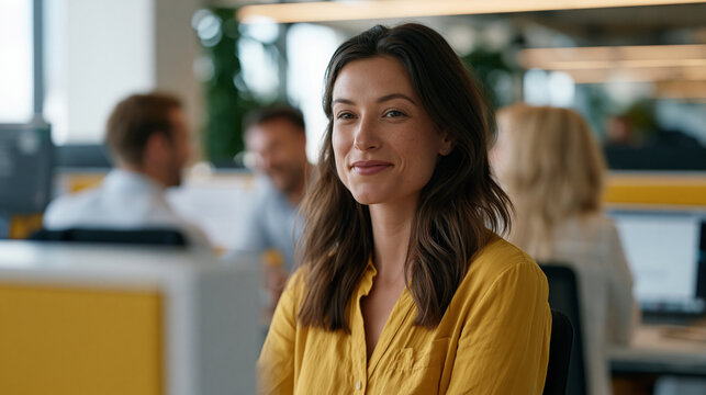A junior marketing associate sits quietly at her cubicle desk eating lunch alone while two senior colleagues laugh loudly nearby ignoring her repeated attempts to join the