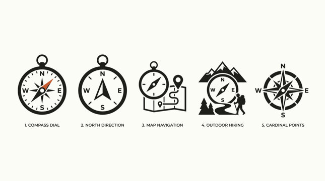 Compass and Navigation Icon Set