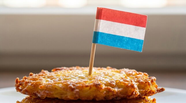 Luxembourg national day celebration with flag on June 23