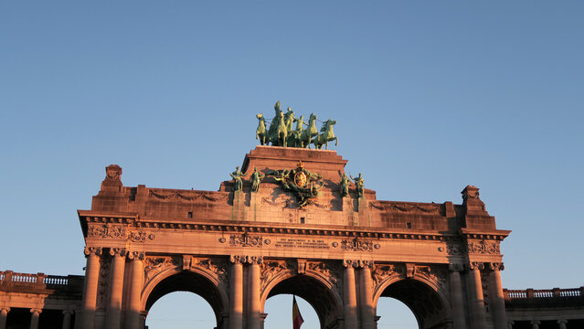 Brussels, Belgium. The Parc du Cinquantenaire (French: for "Park of the Fiftieth Anniversary") is a large public, urban park in the easternmost part of the European Quarter.