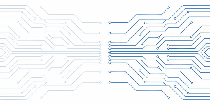 Circuit board lines vector illustration with a white background