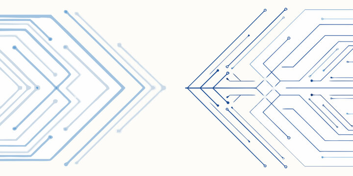Circuit board lines pattern on a light colored background