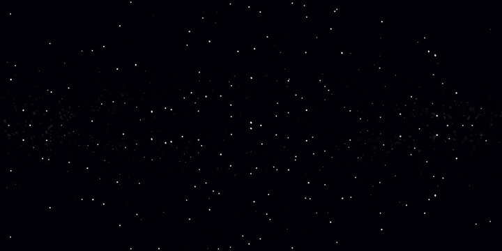 Starry night sky illustration with scattered white points on black
