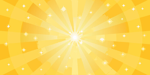 Fototapeta premium Golden sunburst background with radiating lines and sparkling highlights