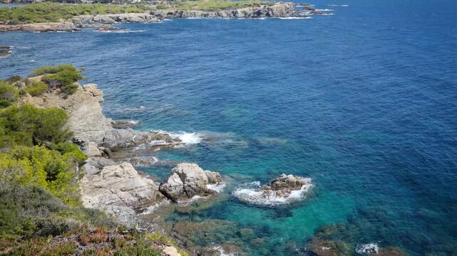 Coastal Path of the Giens Peninsula and the Grand Gaou island, South of France