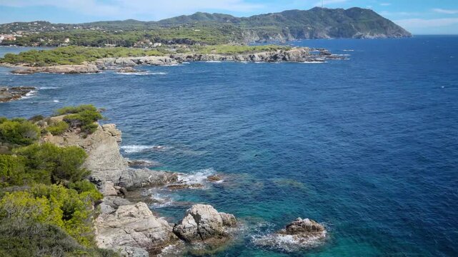 Coastal Path of the Giens Peninsula and the Grand Gaou island, South of France