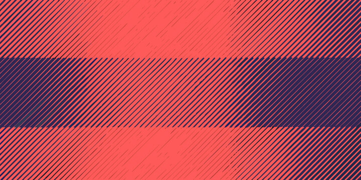 Coral and navy striped pattern with parallel lines vector illustration