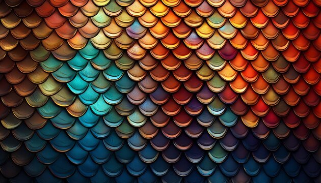 fish scales background texture generative ai