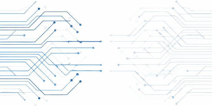Circuit board lines vector illustration on a white background