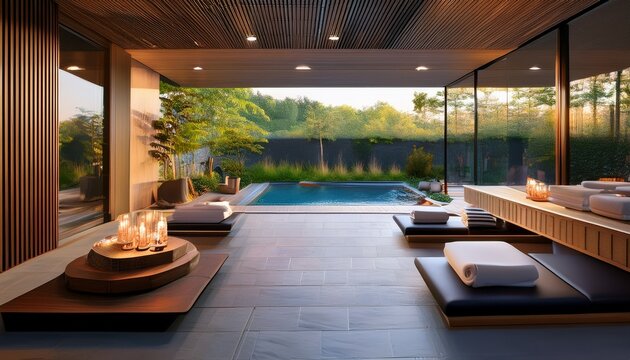 contemporary spa retreat a chic indoor spa with glass wall