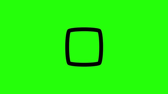Beautiful 4K video asset of an empty square fabric dry instruction care label instrument silhouette bouncing. Premium apparel standard icon.