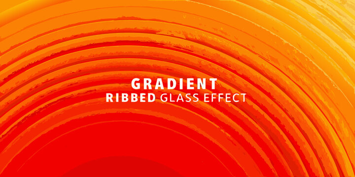 Ribbed gradient pattern with orange and yellow tones abstract background
