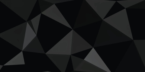 Fototapeta premium An abstract black and white geometric background featuring a modern 3D triangle pattern and crystal polygon shapes for an elegant wallpaper design template.