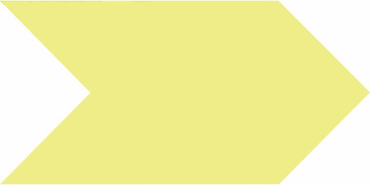 Yellow parallelogram shape on a white background simple geometric design