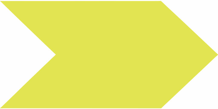 Yellow parallelogram shape on a white background simple geometric design