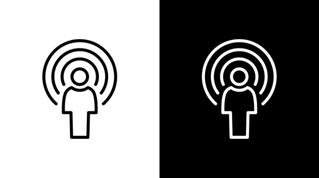 Host  White Icon Set Design