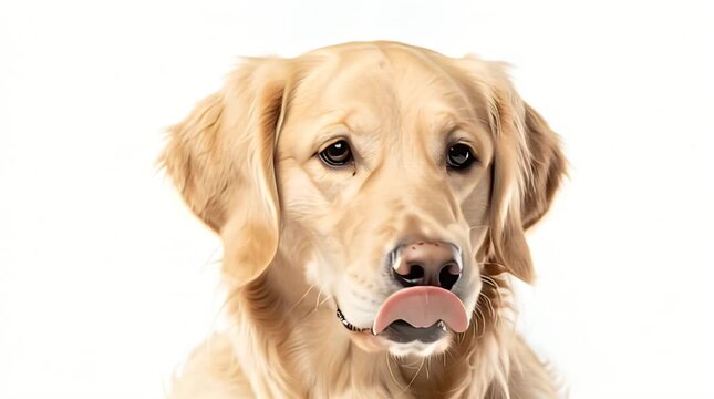 Golden Retriever Dog Closeup Portrait Series.