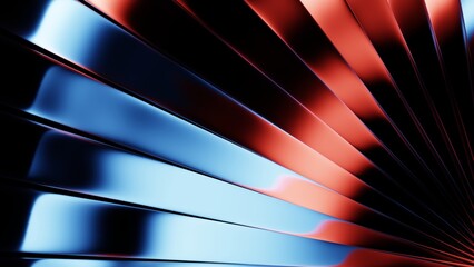 Dark ribbed glass background with gradient light streaks