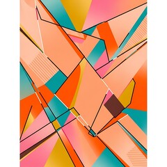Fototapeta premium Vibrant Abstract Geometric Colorful Pattern Design.
