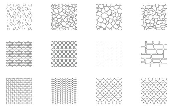 Architectural CAD Hatch Pattern Collection &ndash; Seamless Vector Texture Set for AutoCAD, Engineering and Construction Drawings