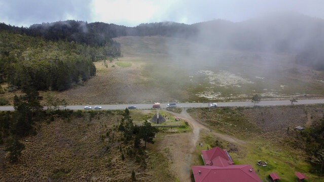 vista erea monta&ntilde;a  constanza republica dominicana