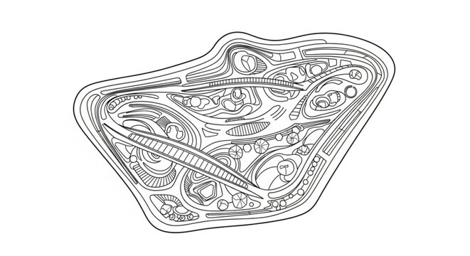 Detailed illustration of a cell.