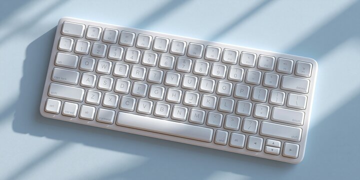 keyboard - a qwerty keyboard with glass crystal finish