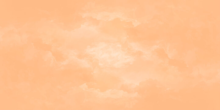 Peach colored watercolor cloud formation a soft and blended atmospheric background texture apricot coral wash cloudscape cumulus diffused