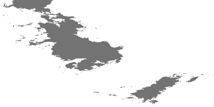 Island shape silhouette against a white background a geographical landmass depiction in grayscale islands landform archipelago coastline peninsula