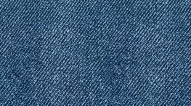 Realistic Blue Denim Fabric Texture Background
