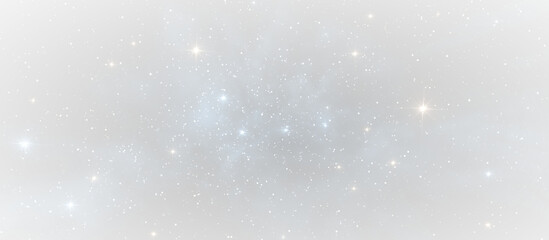 Sparkling Galaxy Stardust Overlay PNG Vector with Radiant Light Particles on Transparent Background for Fantasy Design © Olha