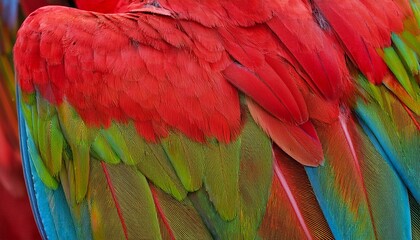 Obraz premium usa washington state sammamish scarlet macaw feather pattern