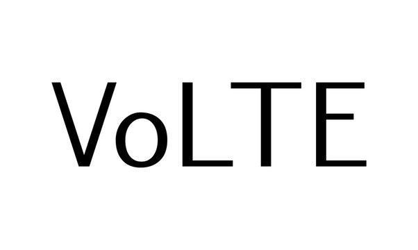 VoLTE text isolated on transparent background