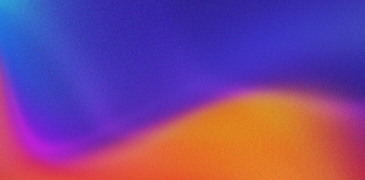 Vibrant summer color gradient background grainy orange blue purple pink red noise texture banner retro poster header cover backdrop design