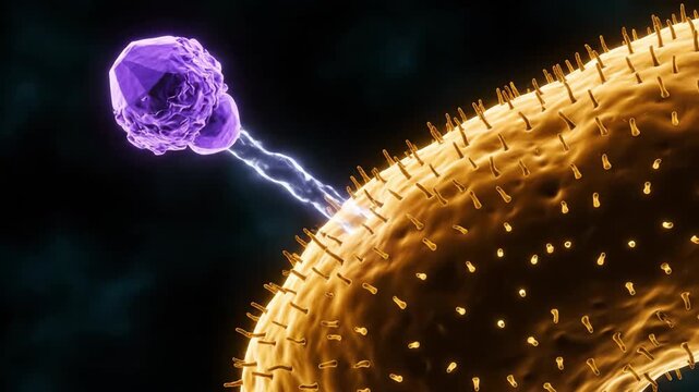 Bacteriophage Infects Bacteria with DNA: Microbiology Visualization