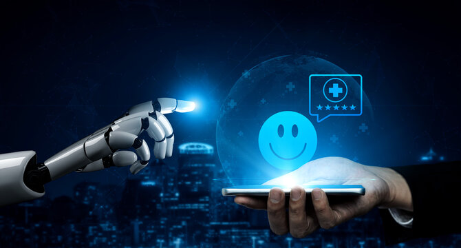 A captivating image showcasing the interaction between a human hand and a robotic finger, symbolizing technology, feedback, and the evolving future of human-machine connections. Cyphers