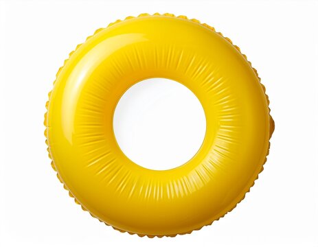 round yellow pool float yellow pool float inflatable top view flat lay isolated inflatable float for summertime activities and fun yellow pool float