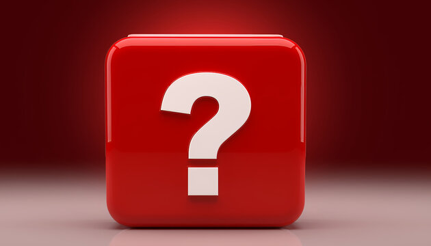 Red mystery box question mark Generated image
