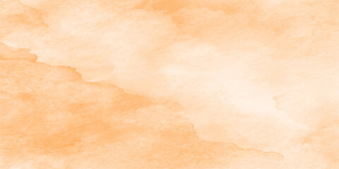 Soft orange watercolor wash with subtle texture, creating a warm and inviting abstract background ideal for subtle design elements. © jaduuu