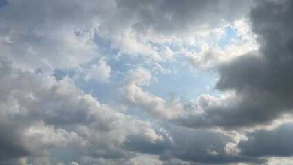 Fototapeta premium Partly Cloudy Blue Sky Background