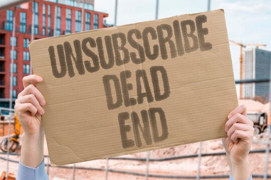 "Unsubscribe dead end" Cancel path leads to nowhere. DARKPATTERN. DECEPTION. TRAP. UNSUBSCRIBE. FAILURE.