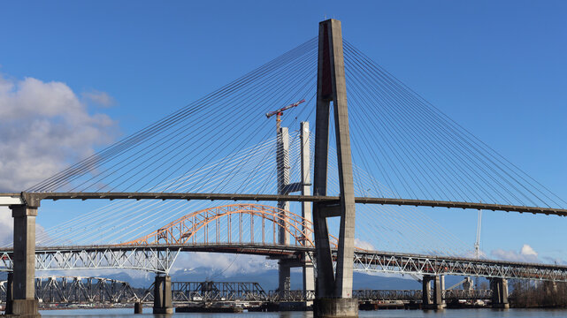 Bridges of New Westminster in British Columbia Canada