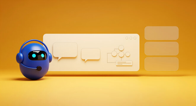 AI support assistant turns chat automation into a help center visual for contact center teams, service workflow pages and self service messaging where bots route questions before agent takeover