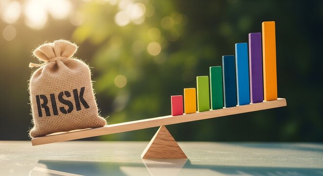 Financial Leverage and Balance Scale Graphic