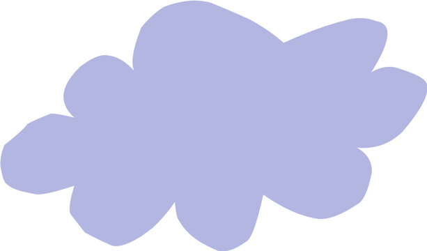 Abstract hand drawn cloud organic shape for border, background and seamless pattern