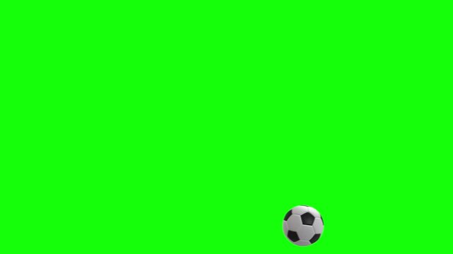 Soccer Ball Ricochets: Green Screen, Black Background & Luma Matte