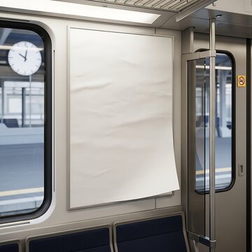 Interior View of Modern Public Transportation Vehicle.