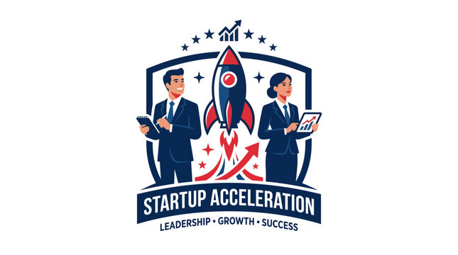 Business professionals launch startup acceleration program with leadership growth