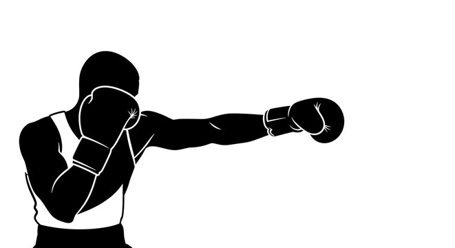 Black silhouette of person playing golf swing motion.