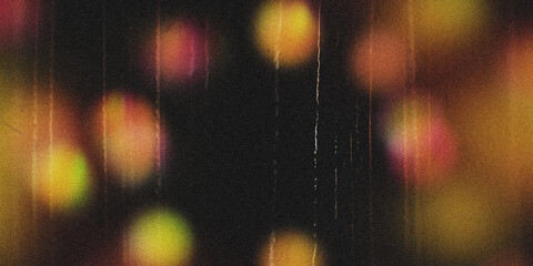 Blurred bokeh lights with grainy texture a dark and atmospheric photographic background out focus soft © Nasrin